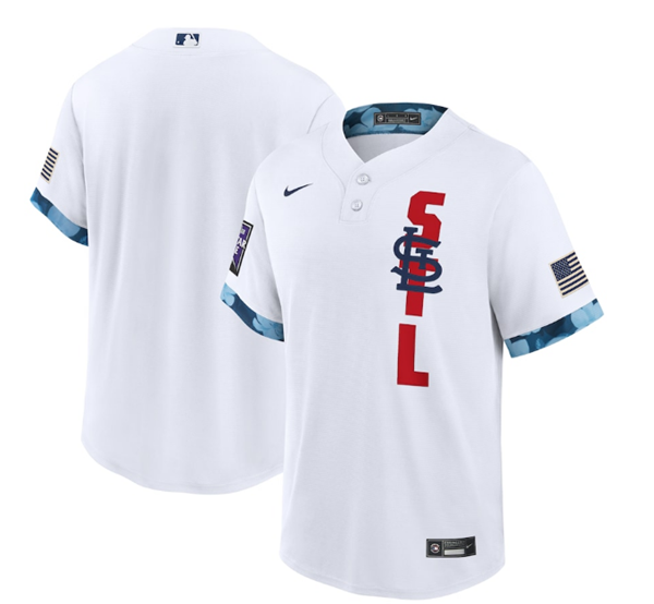 Men's St. Louis Cardinals Blank 2021 White All-Star Cool Base Stitched MLB Jersey Men's St. Louis Cardinals Blank 2021 White All-Star Cool Base Stitched MLB Jersey